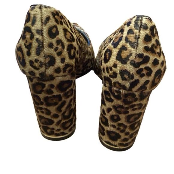 White House Black Market Elisa Signature Leopard Calf Hair Pointed Heels Sz 6 - Picture 12 of 13